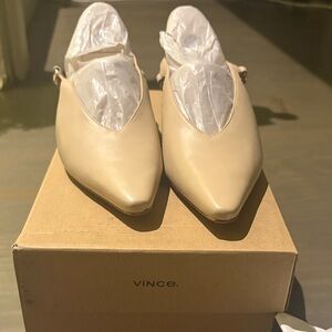 Vince Women's Tan Slingback Mules